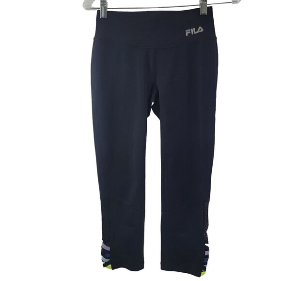 Fila Sport Live In Motion Women’s Size XS Black Yoga Capri Athletic Leggings - Picture 9 of 15